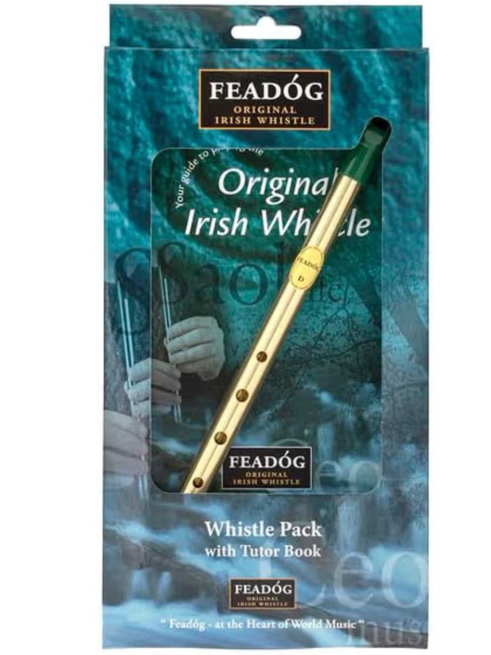 New with damaged package Original Irish Whistle Pack key of D.  Gold & Green.